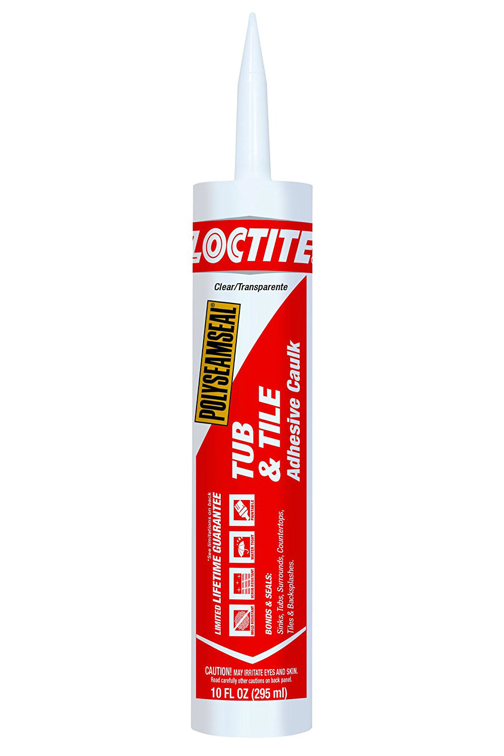 Loctite® 2137997 Polyseamseal® Tub & Tile Adhesive Caulk, Clear, 10 Oz