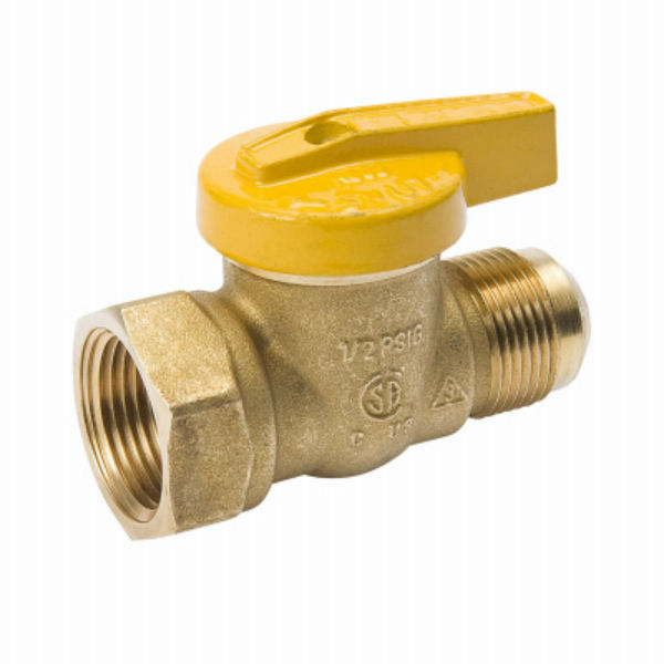 ProLine® 114-543 Flare X Female Forged Brass Gas Ball Valve, 15/16" x 1/2"