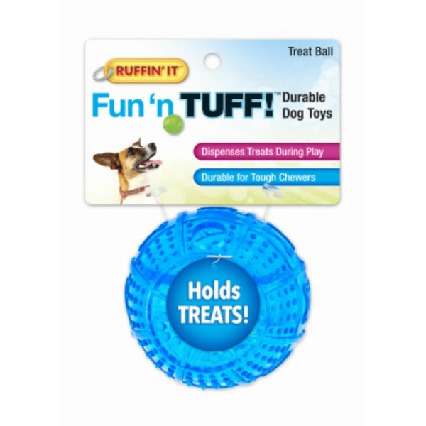 Ruffin' It 80592 Fun 'N Stuff Treat Ball Durable Dog Toy, Assorted Colors