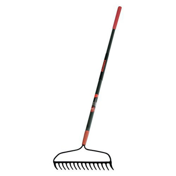 Razor-Back 2853900 Forged Bow Rake w/ Fiberglass Handle & Cushion Grip, 15-Tine