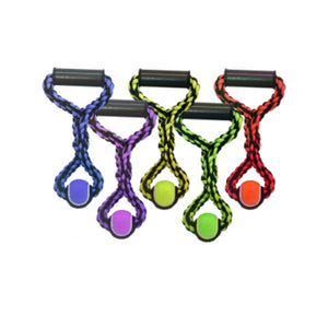 Multipet 29514 Nuts for Knots Rope Tug Dog Toy w/ Tennis Ball,Assorted Color,14"