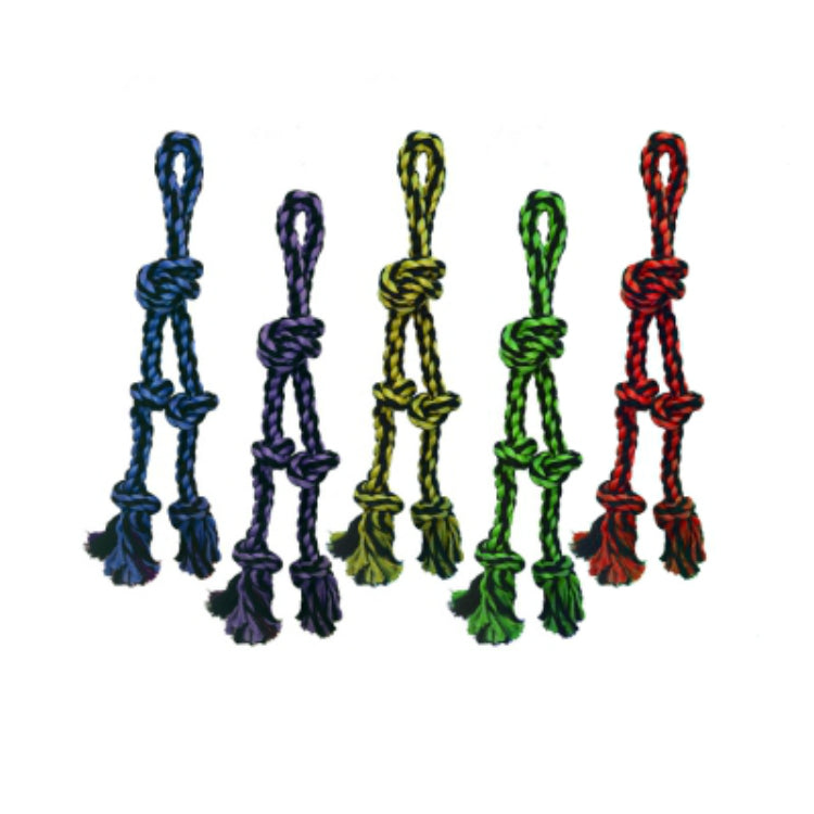 Multipet 29517 Nuts For Knots Rope Tug with 2 Danglers Dog Toy, 15"