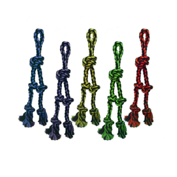 Multipet 29517 Nuts For Knots Rope Tug with 2 Danglers Dog Toy, 15"