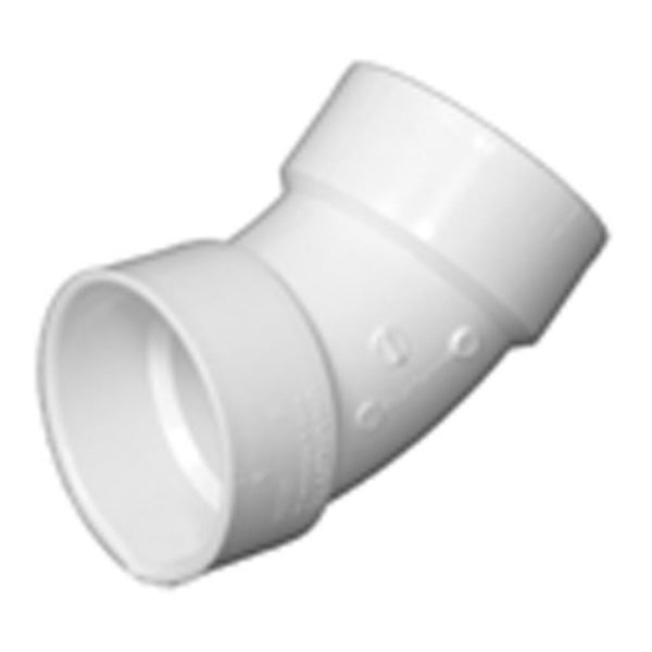 Charlotte Pipe PVC-00321-0800HA DWV Schedule 40 45-Degree Sanitary Elbow, 1-1/2"