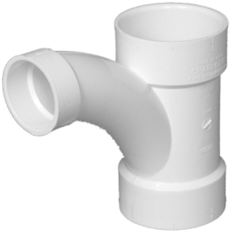 Charlotte Pipe PVC-00502-1400HA DWV Reducing Combo Tee Wye & 1/8 Bend, 3"x3"x2"