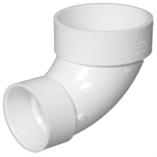 Charlotte Pipe PVC-00329-0600HA DWV Schedule 40 Reducing Closet Bend, 4" x 3"