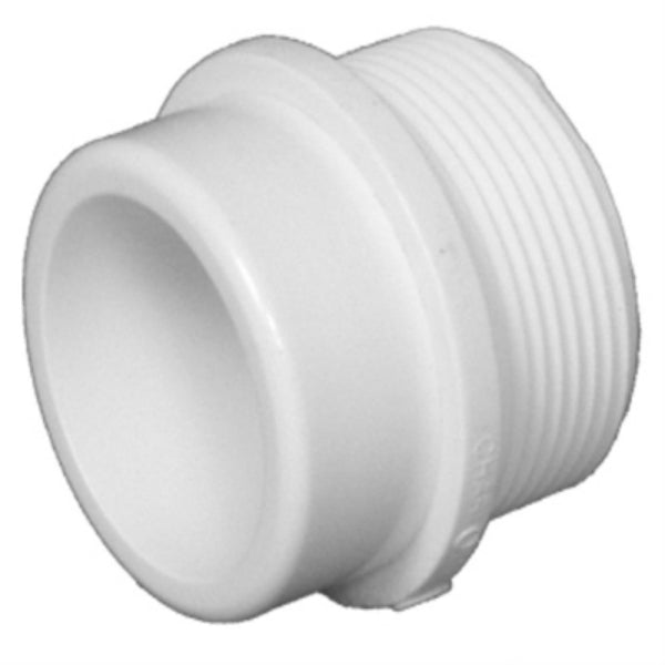 Charlotte Pipe PVC-00111-0800HA DWV Schedule 40 Male Fitting Adapter, 1-1/2"