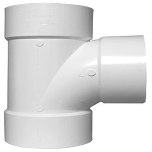 Charlotte Pipe PVC-00400-1000HA PVC DWV Schedule 40 Sanitary Tee, 2"