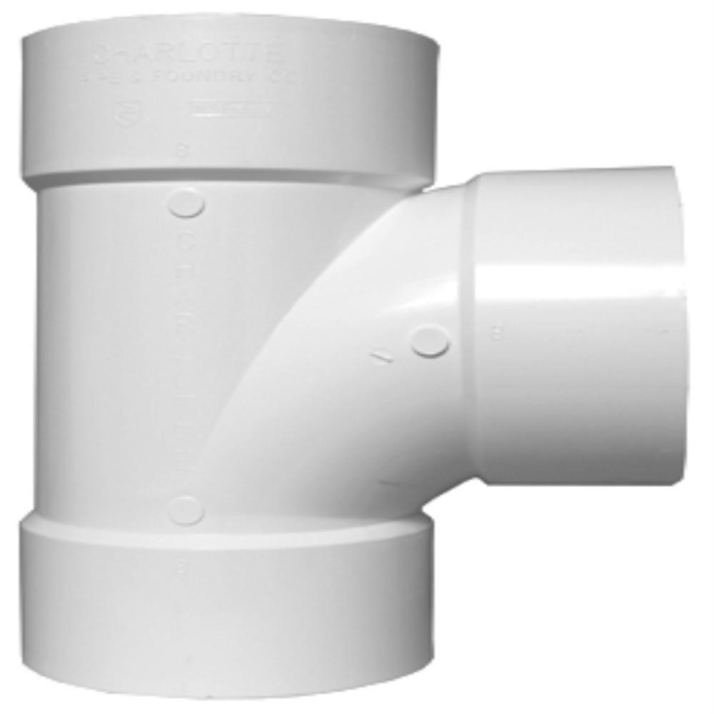 Charlotte Pipe PVC-00400-1200HA PVC DWV Schedule 40 Sanitary Tee, 3"