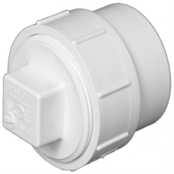 Charlotte Pipe PVC-00105X-0800HA DWV Schedule 40 Cleanout Adapter w/Plug, 2"