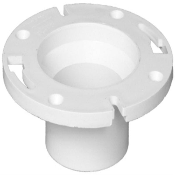 Charlotte Pipe PVC-00801-0600HA DWV Pop-Top Street Closet Flange, White, 4"x3"