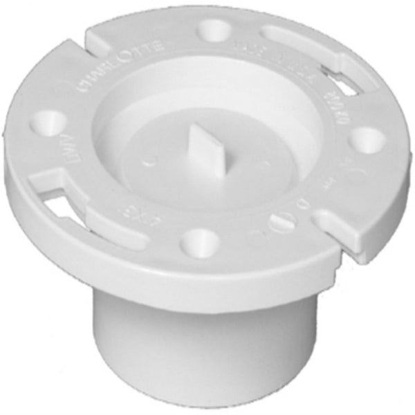 Charlotte Pipe PVC-00800K-0800HA DWV Schedule 40 Pop-Top Closet Flange, 4"