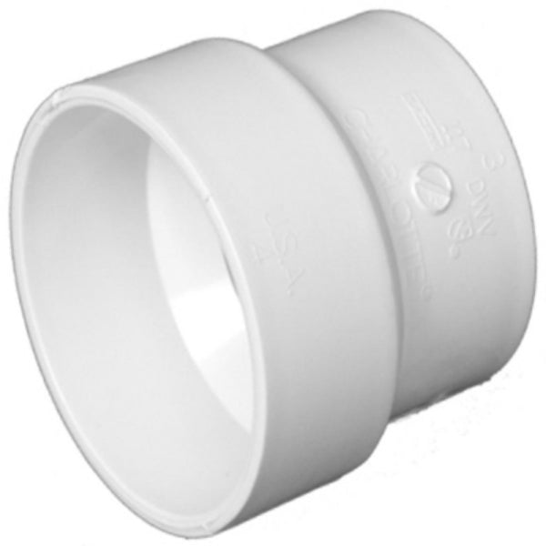 Charlotte Pipe PVC-00117-0800HA DWV Schedule 40 Adapter Coupling, 4" x 3"
