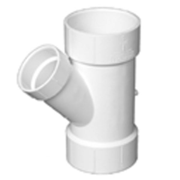 Charlotte Pipe PVC-00601-1400HA PVC DWV 45-Degree Reducing Wye, 3" x 3" x 2"
