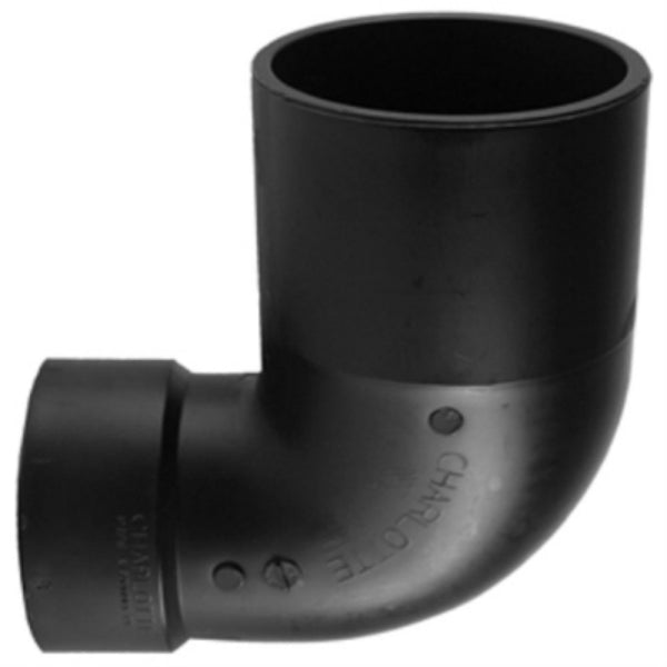 Charlotte Pipe ABS-00330-0600HA ABS/DWV Closet Bend, Black, 4" x 3"