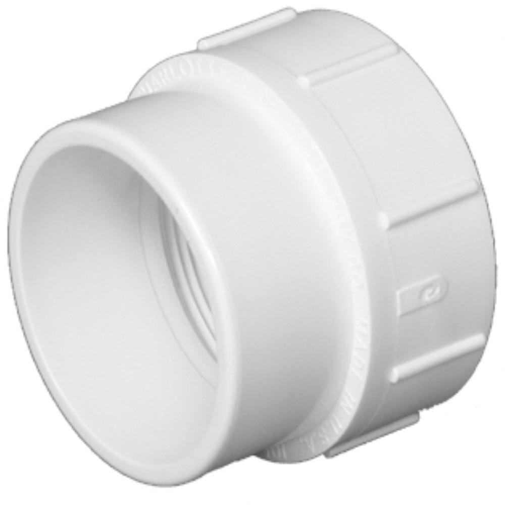Charlotte Pipe PVC-00105-0800HA PVC DWV Schedule 40 Cleanout Adapter, 2"
