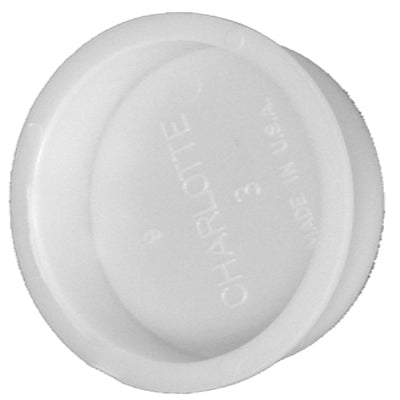 Charlotte Pipe PVC-00131-1200 PVC DWV Schedule 40 Pipe Test Cap, White, 4"