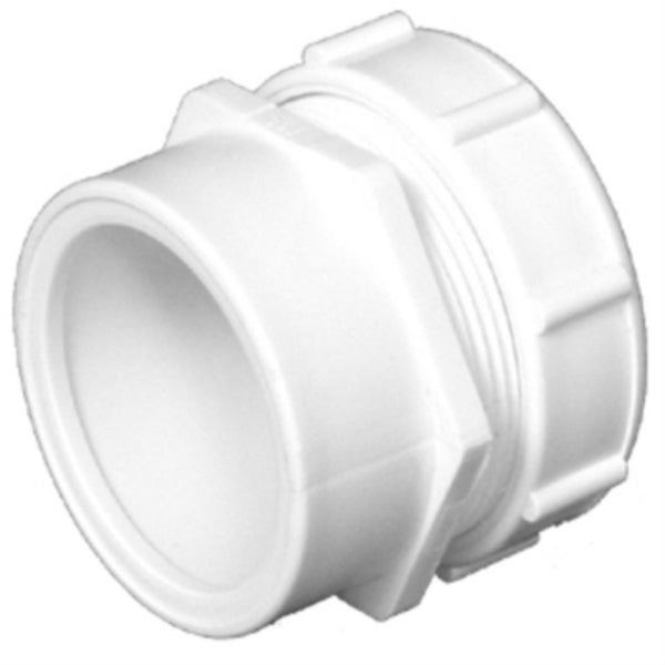 Charlotte Pipe PVC-00103P-0800HA DWV Male Trap Adapter, White, 1-1/2" x 1-1/2"
