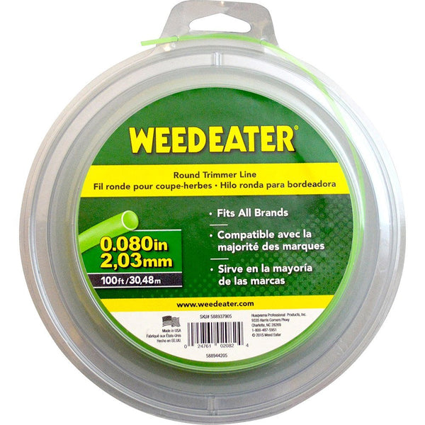 Weed Eater® 588937905 Round Trimmer Line Replacement Coil, 0.080" x 100'