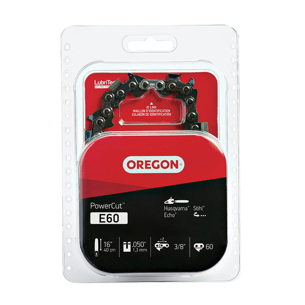 Oregon® E60 PowerCut™ Saw Chain with Chisel Cutters, 16" Bar Length
