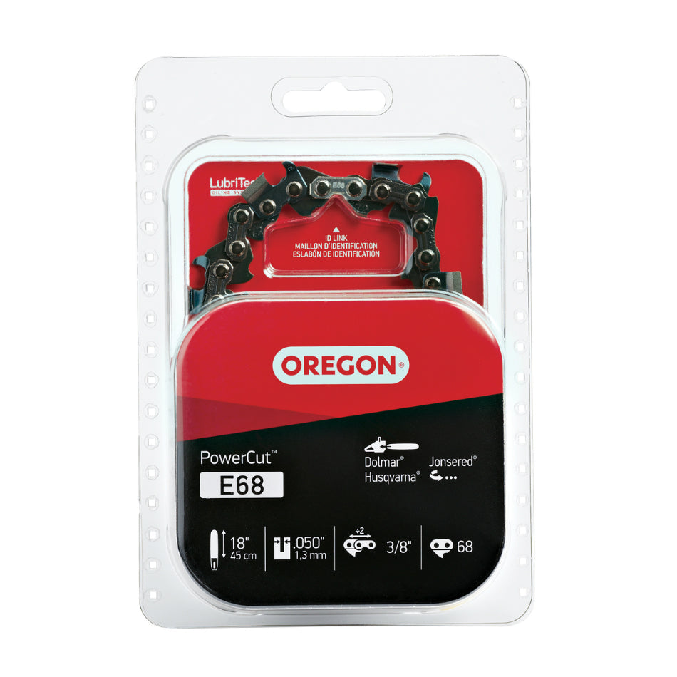 Oregon® E68 PowerCut™ Saw Chain with Chisel Cutters, 18" Bar Length