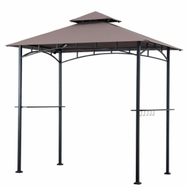 Four Seasons Courtyard L-GZ238PST-11F-NEW Grill Gazebo with 4-LED Lights