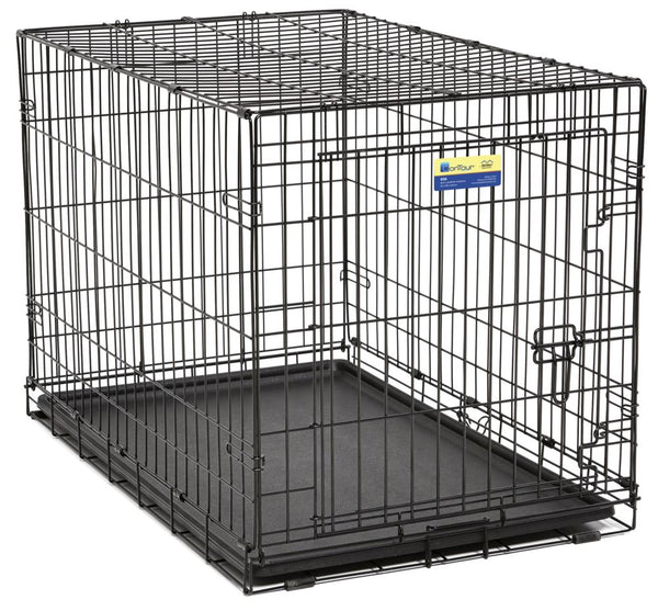 MidWest® 836 Contour™ Single-Door Folding Dog Crates with Divider Panel, 36"