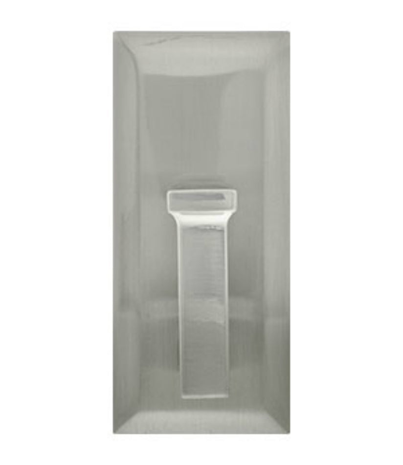 Hillman® 515806 High & Mighty® Large Rectangle Deco Hook, Satin Nickel, 25 Lbs