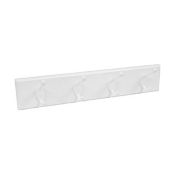 Hillman 515701 High & Mighty White Hook Rail with White Hooks, 18"