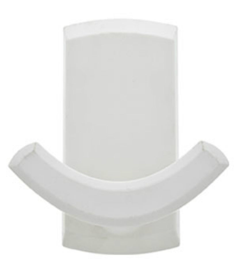Hillman® 515801 High & Mighty® Double Plastic Hook, White, 20 Lbs
