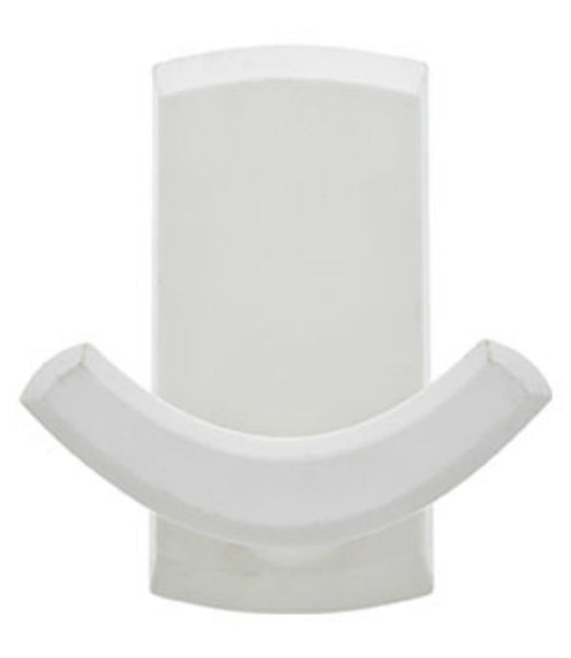 Hillman® 515801 High & Mighty® Double Plastic Hook, White, 20 Lbs