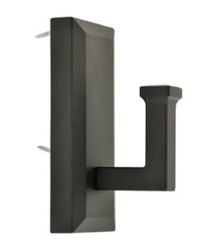 Hillman 515811 High & Mighty Rectangle Small Deco Hook, Oil Rubbed Bronze, 15 Lb