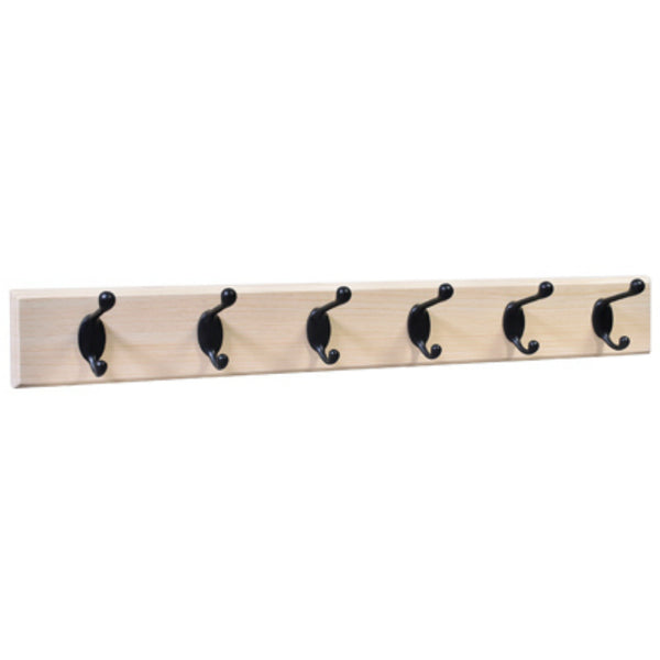 Hillman 515768 High & Mighty Beach Hook Rail w/ Oil Rubbed Bronze Hooks, 27"