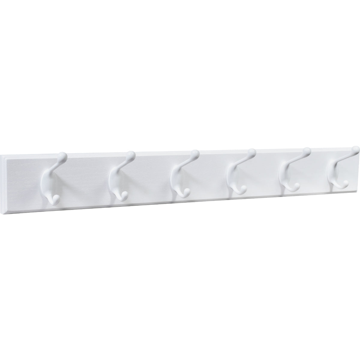 Hillman 515750 High & Mighty White Hook Rail with White Hooks, 27"