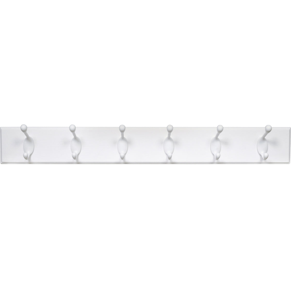 Hillman 515750 High & Mighty White Hook Rail with White Hooks, 27"