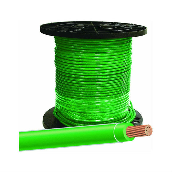 Southwire® 20492512 Type THHN 8 Stranded Building Wire, Green, 500'