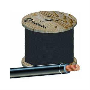 Southwire® 24346901 Type THHN 3 Stranded Building Wire, Black, 500'