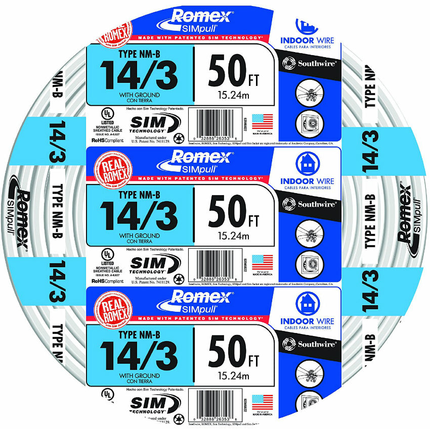 Stock Wire 10/3 NM-B, Non-Mettalic, Sheathed Cable, Residential Indoor