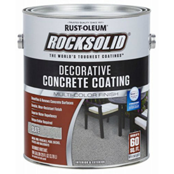 Rust-Oleum® 306267 RockSolid® Decorative Concrete Coating, Slate, 1 Gallon