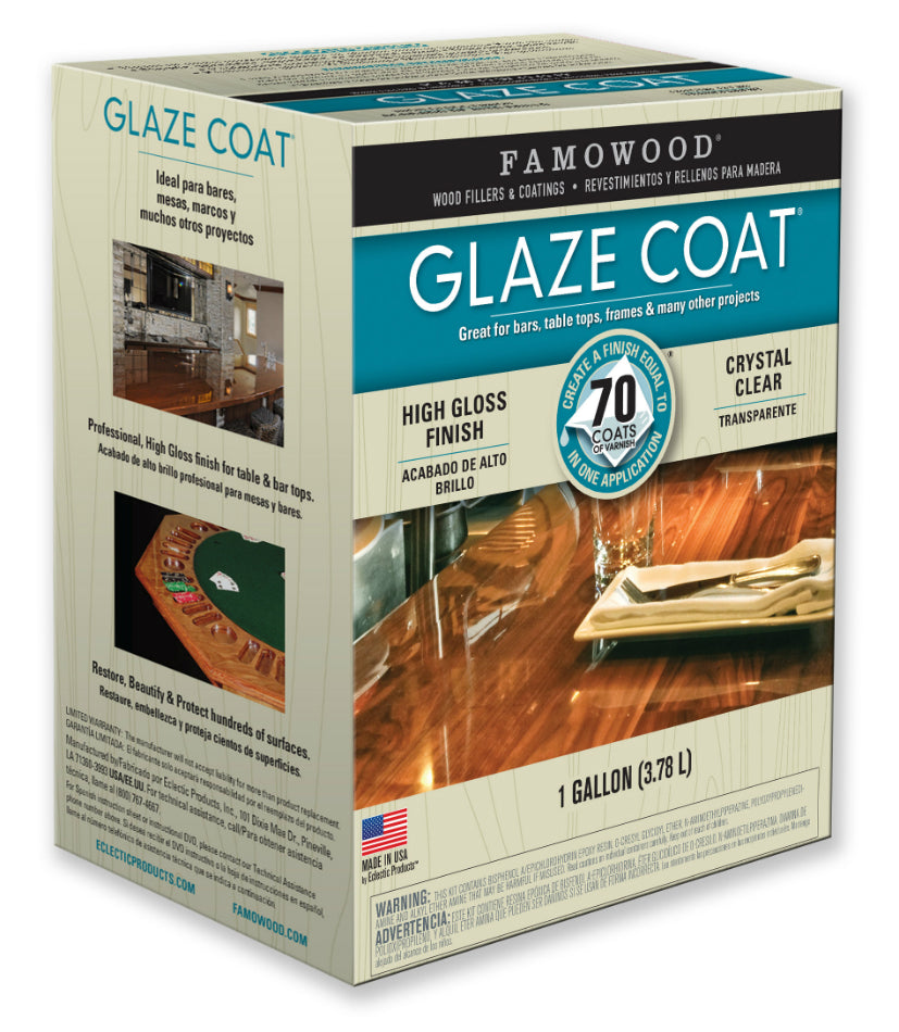 Famowood® 5050110 High-Gloss Finish Glaze Coat Epoxy Coating, Clear, 1-Gallon