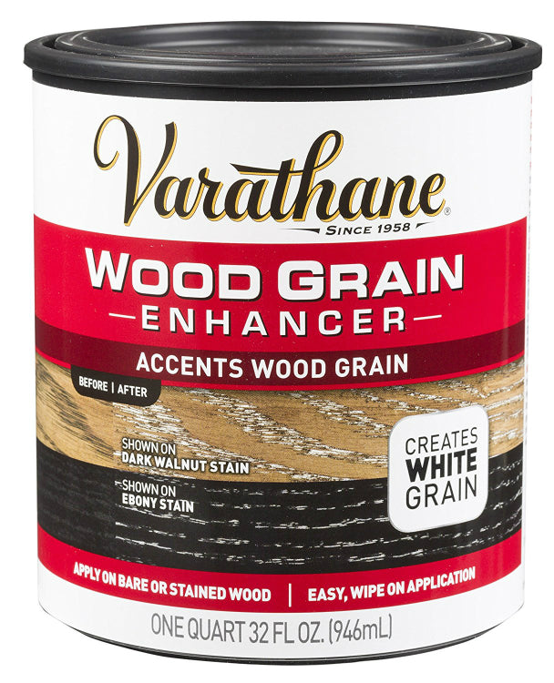 Varathane® 314089 Water-Based Wood Grain Enhancer, White Grain, 1 Qt