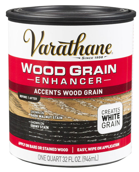 Varathane® 314089 Water-Based Wood Grain Enhancer, White Grain, 1 Qt