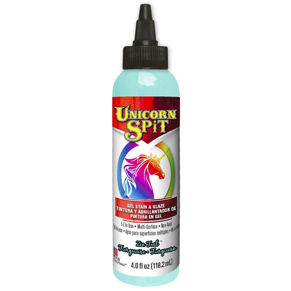 Unicorn SPiT™ 5770006 Gel Stain & Glaze In One, Zia Teal, 4 Oz