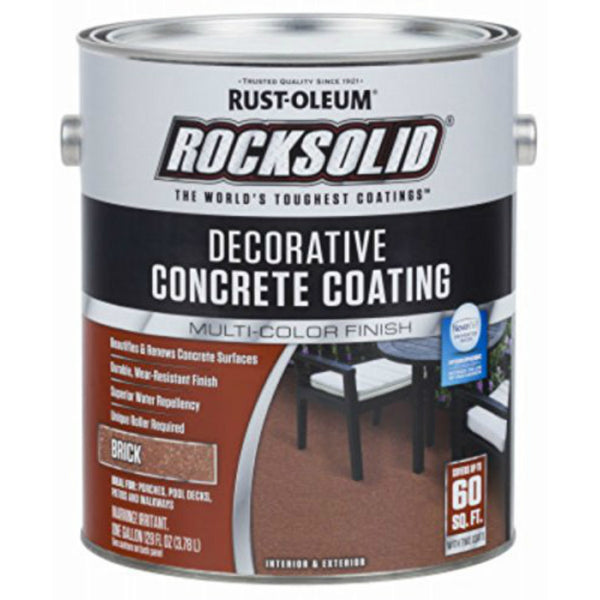 Rust-Oleum® 306264 RockSolid® Decorative Concrete Coating, Brick, 1 Gallon