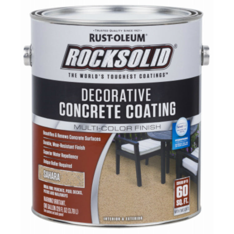 Rust-Oleum® 306265 RockSolid® Decorative Concrete Coating, Sahara, 1 Gallon