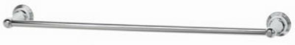 Homepointe 624146HP Brass Base Vintage Towel Bar with Tube, Chrome, 24"