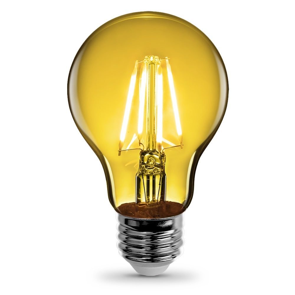 Feit Electric® A19/TY/LED Clear Glass Yellow LED Filament Light Bulb, A19, 4.5W