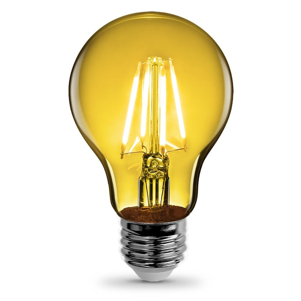 Feit Electric® A19/TY/LED Clear Glass Yellow LED Filament Light Bulb, A19, 4.5W