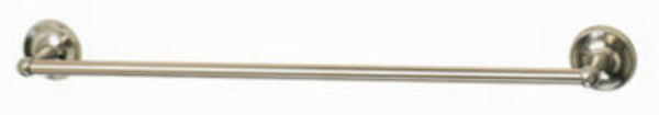Homepointe 623916HP Rounded Towel Bar w/ Aluminum Tube, PVD Brushed Nickel, 24"