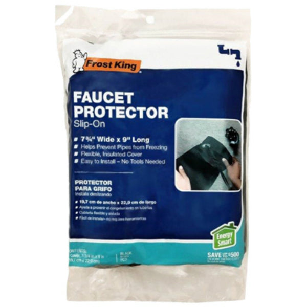 Frost King® FC-3 Slip-On Padded Sock Faucet Cover, Black, 7-3/4" x 9"